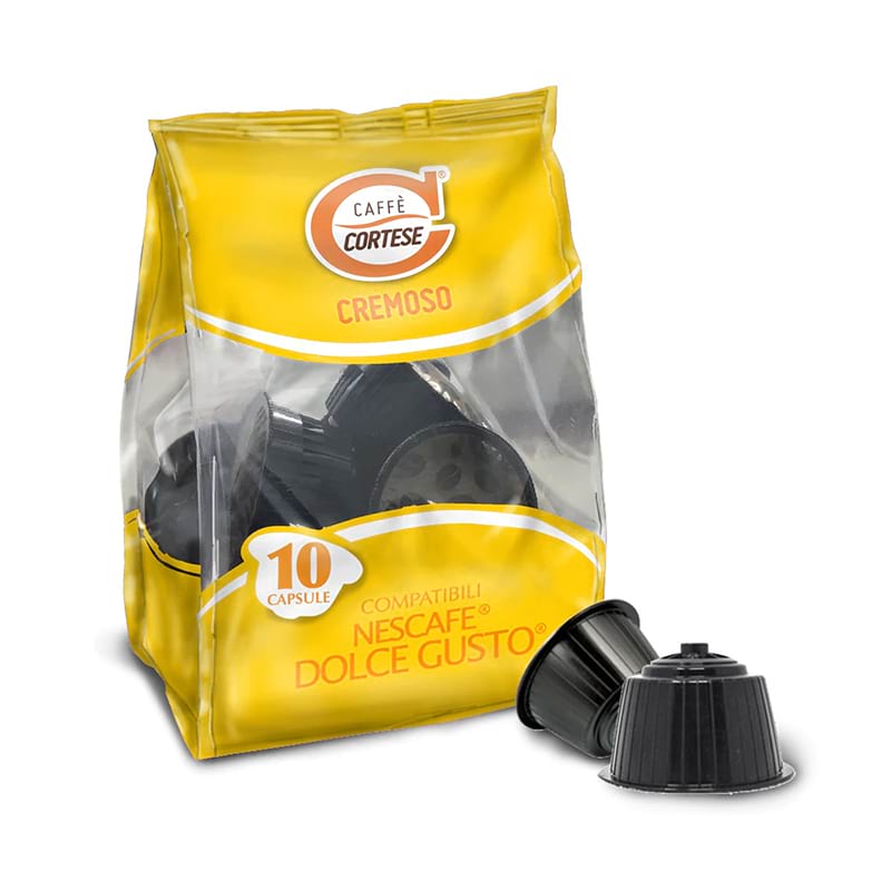 Capsule caffè Cortese miscela cremoso compatibili Nescafe Dolce Gusto