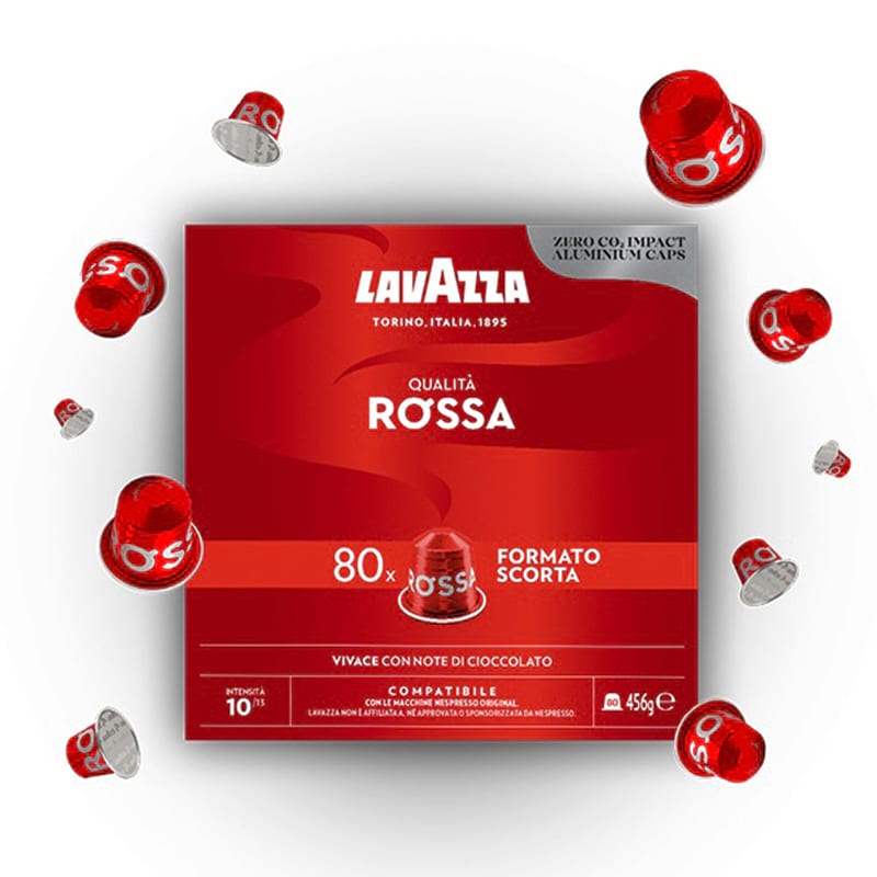 Capsule alluminio Nespresso Lavazza Qualità Rossa