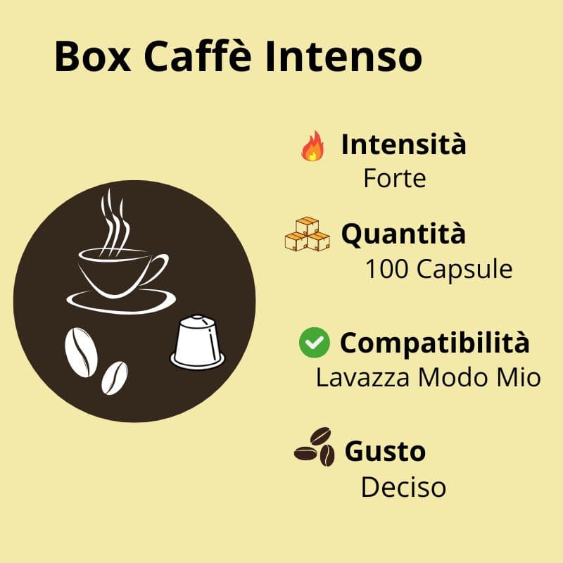 Miscele miste di Caffè Intenso in capsule compatibili Lavazza a Modo Mio