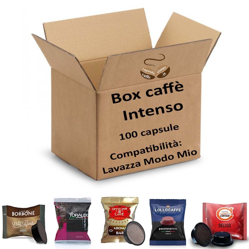 Box capsule caffè Intenso compatibili Lavazza a Modo Mio
