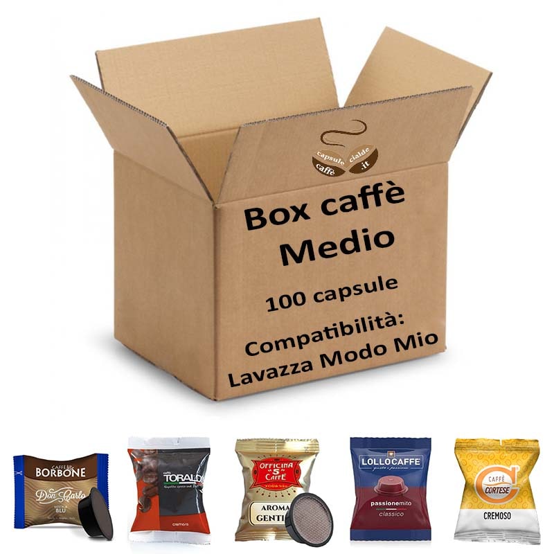 Box capsule caffè Media intensità compatibili Lavazza a Modo Mio