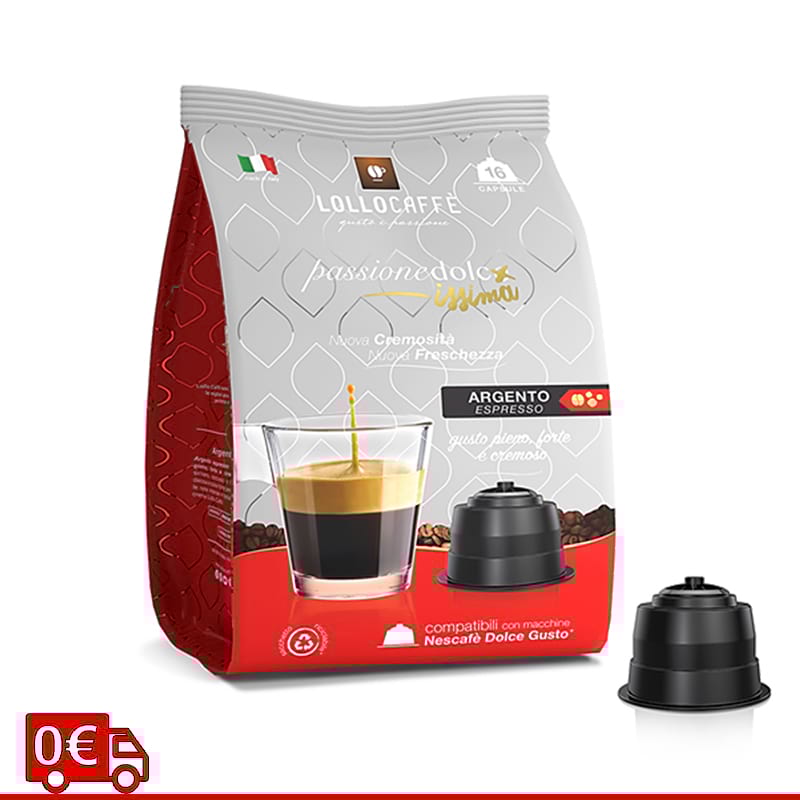Lollo Argento capsule compatibili Nescafe Dolce Gusto
