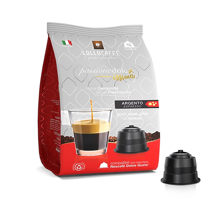 Capsule Lollo miscela Argento compatibili Nescafe Dolce Gusto