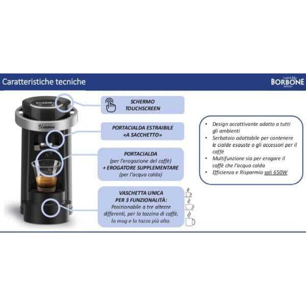 Caratteristiche Macchina da caffè Borbone BLUEMOON