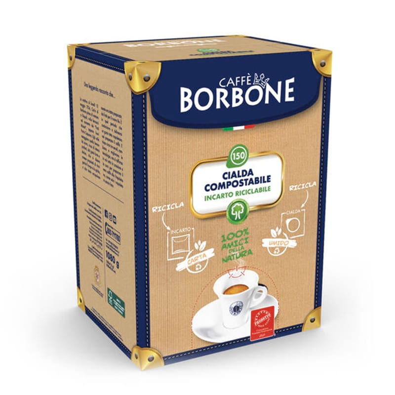 150 cialde ESE 44 mm caffè Borbone miscela Dek