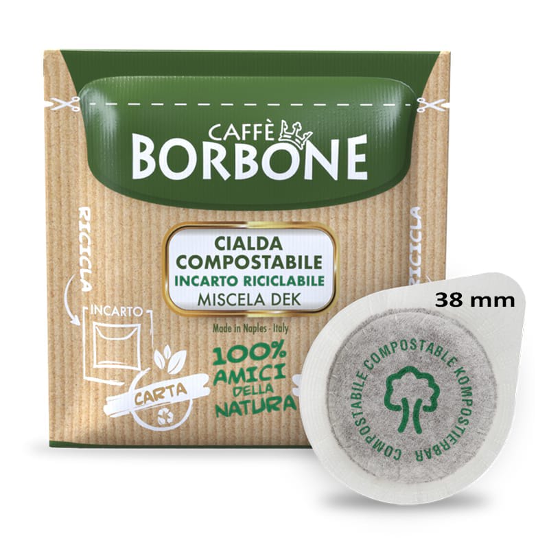 Mélange Caffè Borbone Verde Dek - 150 Dosettes 38 mm