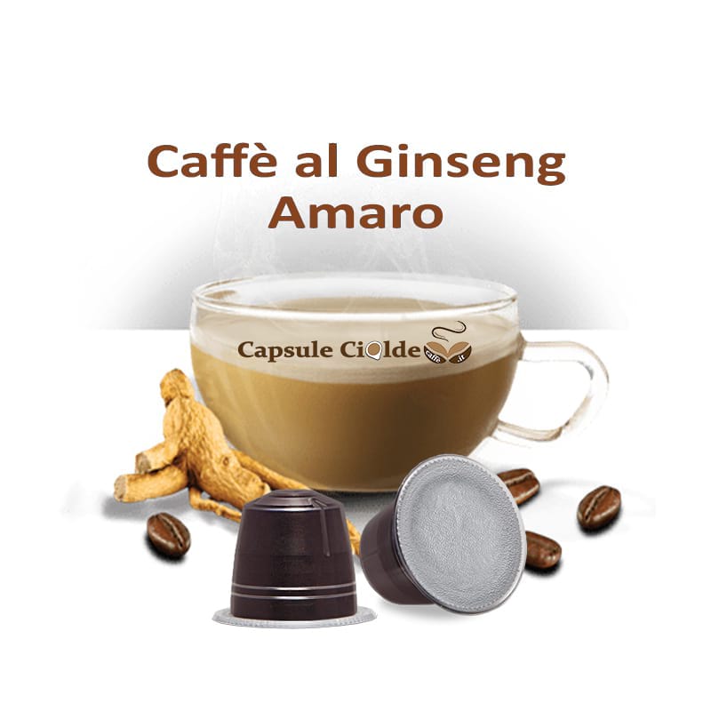 100 Capsule caffè GINSENG Agostani compatibile macchine caffè Lavazza BLUE  e Lavazza In Black