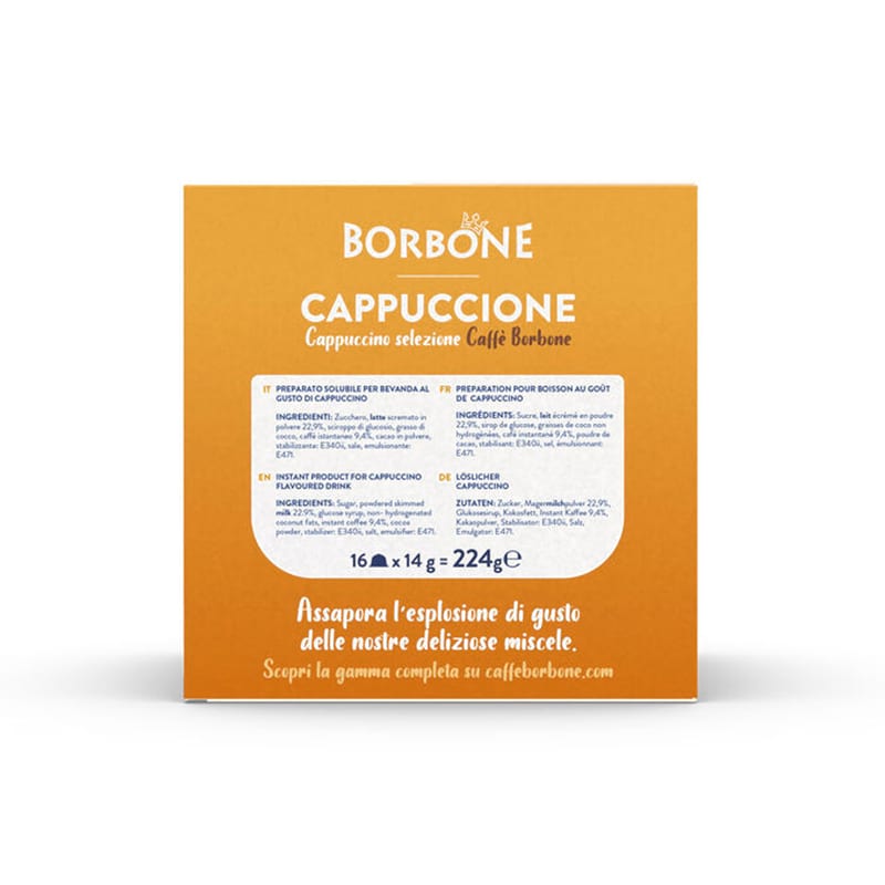 Cappuccione Borbone capsule compatibili Dolce Gusto