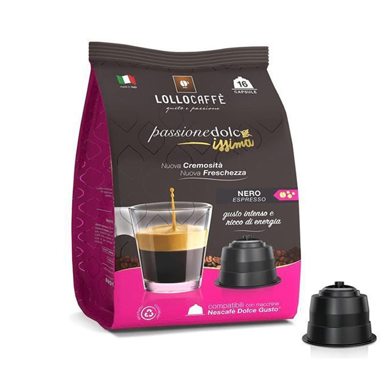 Capsule Lollo miscela Nera compatibili Nescafe Dolce Gusto