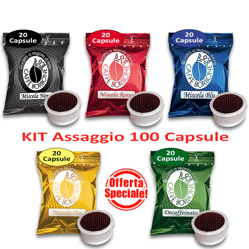 Kit assaggio Borbone 100 capsule Lavazza Espresso Point