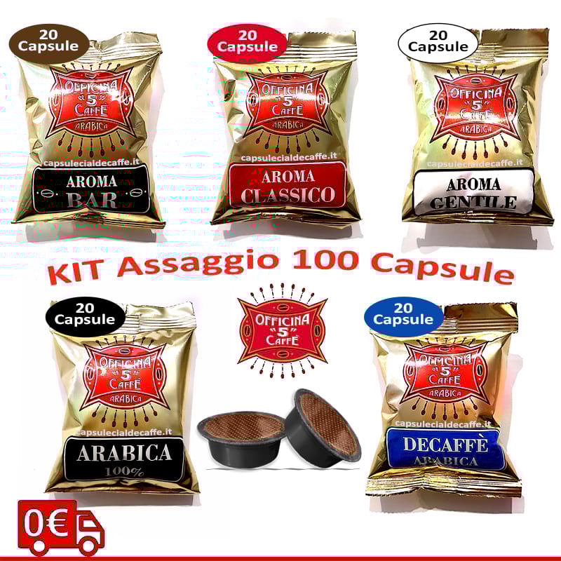 Kit assaggio caffè Officina 5 in Capsule Lavazza a Modo Mio