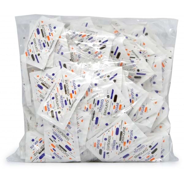 100 bustine monodose di zucchero bianco