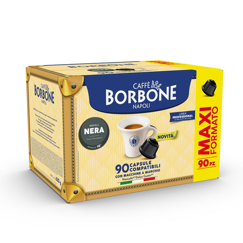 Capsule autoprotette Borbone Nero compatibili Nescafè Dolce Gusto
