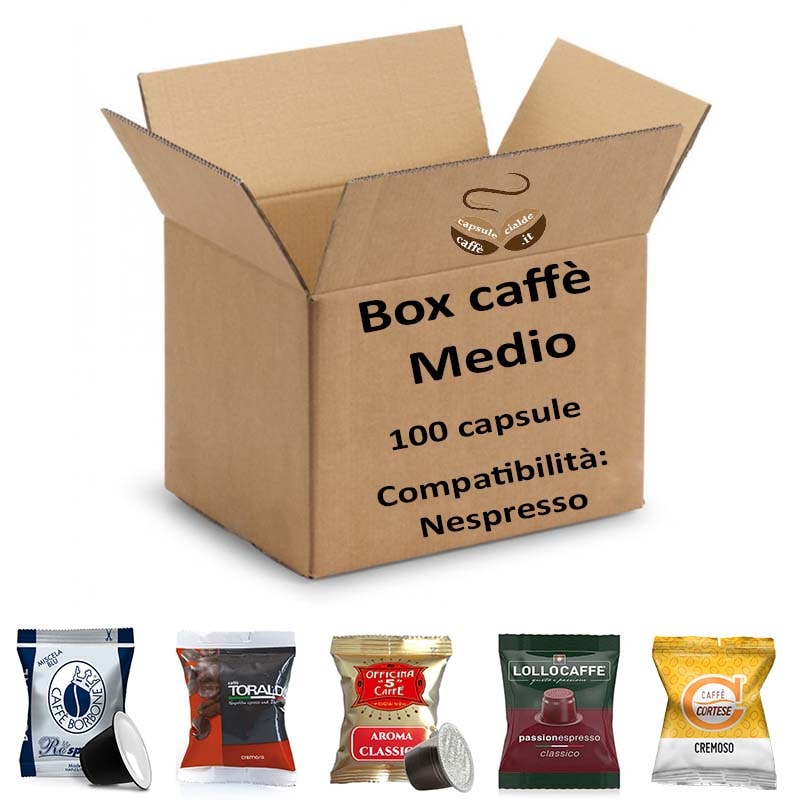 Box capsule caffè Media intensità compatibili Nespresso