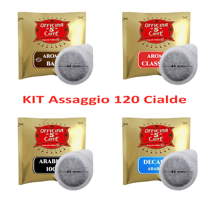 Kit degustazione cialde filtro carta 44 Officina 5 caffè