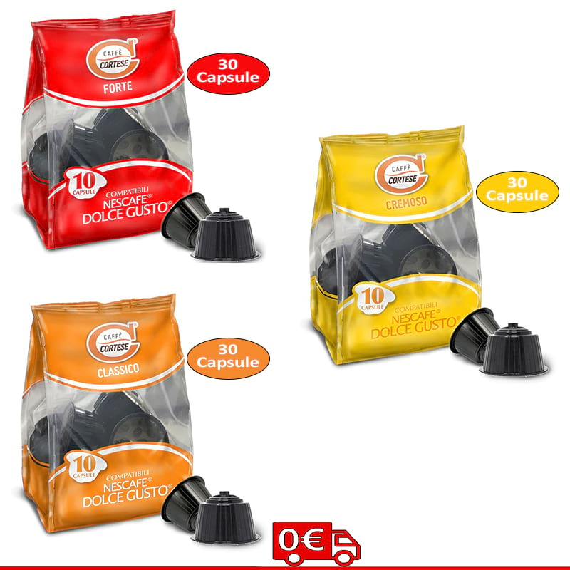 Kit de dégustation de café Cortese - 90 capsules Nescafè Dolce Gusto