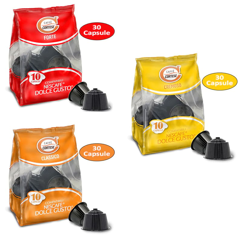 Kit de dégustation de café Cortese - 90 capsules Nescafè Dolce Gusto