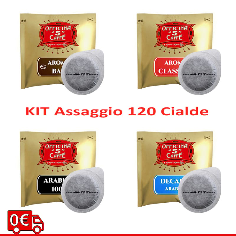 Kit assaggio cialde filtro carta 44 Officina 5 caffè