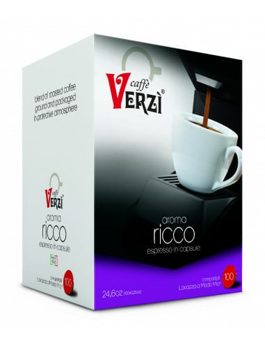 100 capsule caffè Verzì Aroma Intenso compatibili Lavazza a Modo Mio