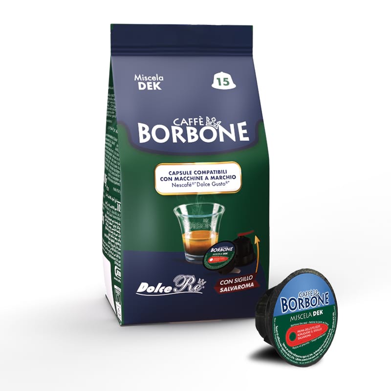 15 capsule Borbone Dek Nescafe Dolce Gusto