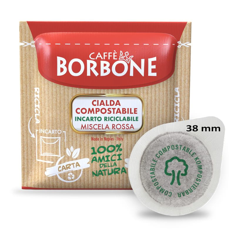 25 Cialde 38 mm Borbone miscela Rossa