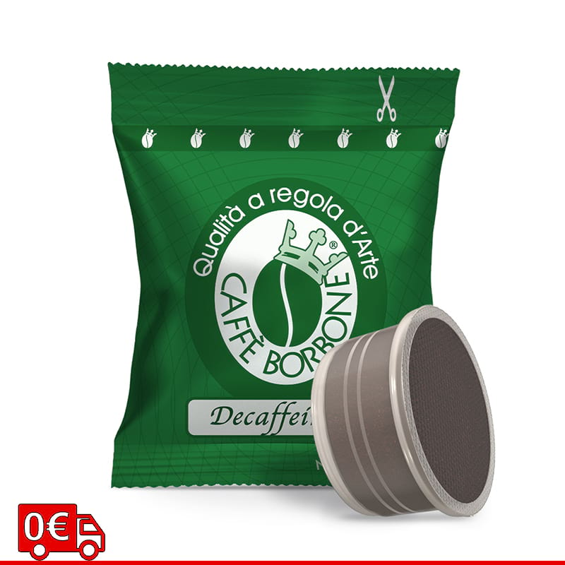 Capsule Caffè Borbone miscela Verde Dek compatibili Lavazza Espresso Point