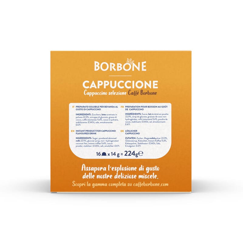 Borbone Cappuccino Zero 16 Capsule Compatibili Dolce Gusto