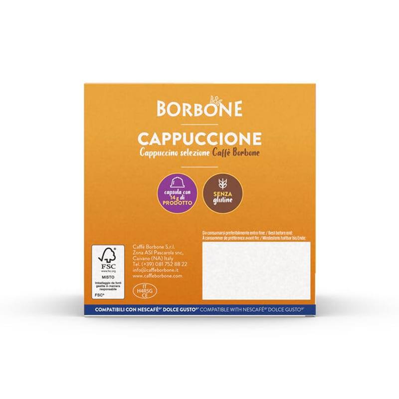 Cappuccione caffè Borbone in capsule Dolce Gusto