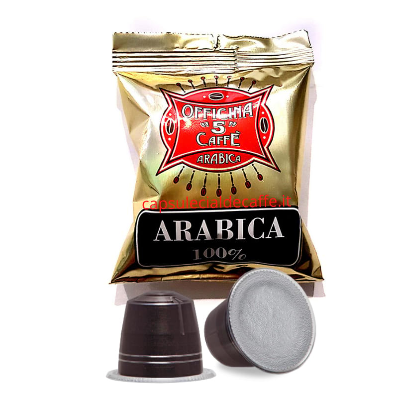 25 capsule Arabica Officina 5 compatibili Nespresso