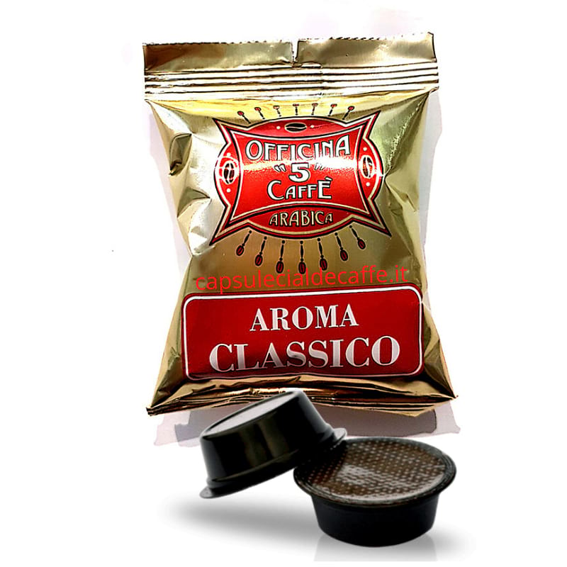 Aroma Classico Officina 5 caffè Capsule compatibili Lavazza a Modo Mio