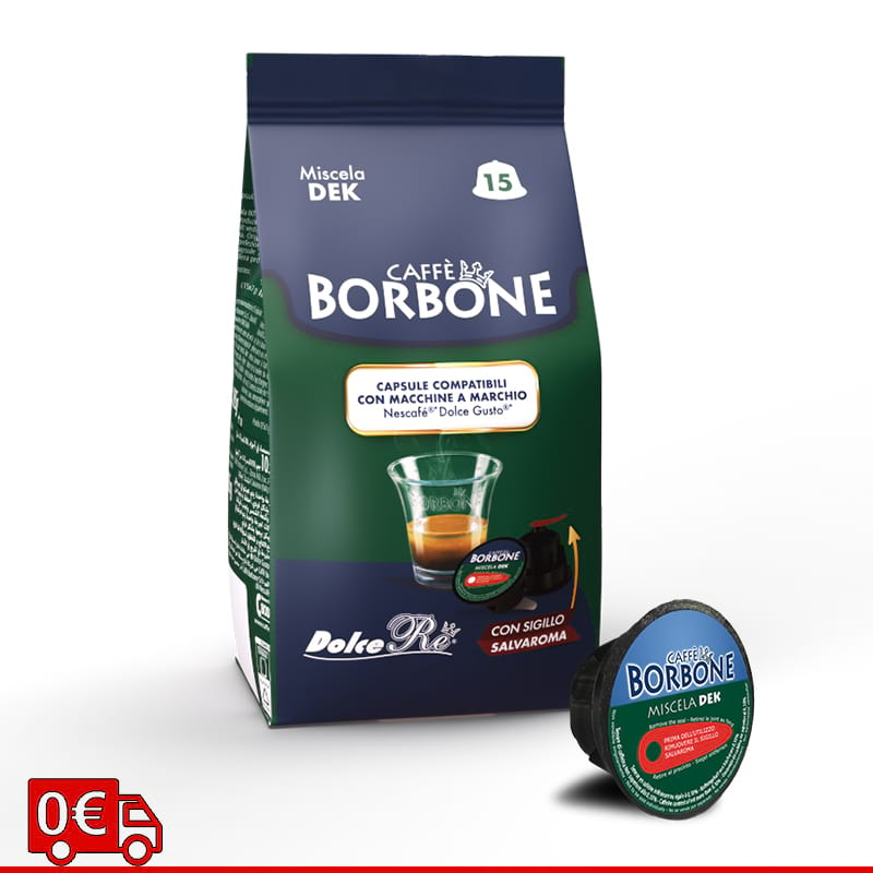 Capsule caffè Borbone miscela Dek Dolce Gusto