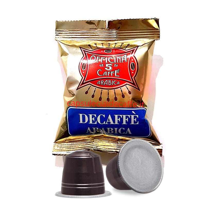 25 capsule Decaffè Officina 5 compatibili Nespresso