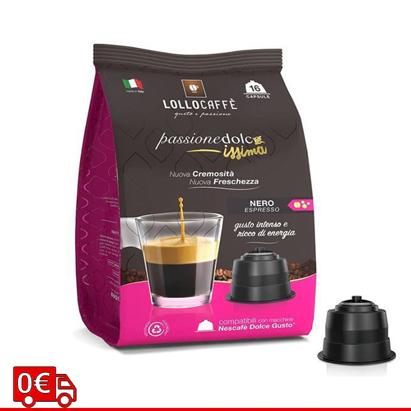 Lollo Nero capsule compatibili Nescafe Dolce Gusto