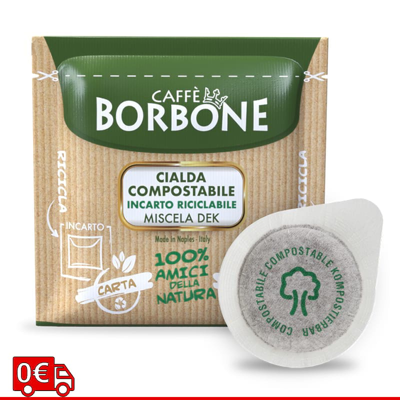 Caffè Borbone miscela Verde Dek Cialde Ese 44 mm spedizione gratuita