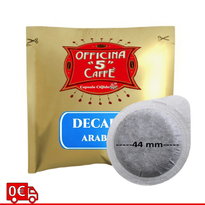 Decaffè officina 5 caffè Cialde Filtro carta 44 mm