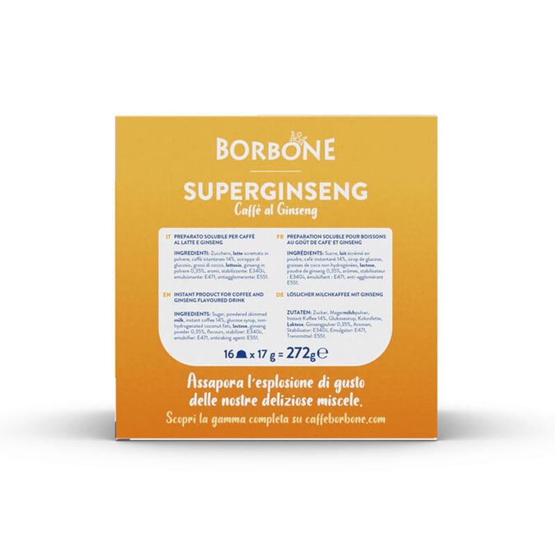 Superginseng Borbone capsule compatibili Dolce Gusto